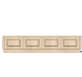 北欧原木电视柜su模型