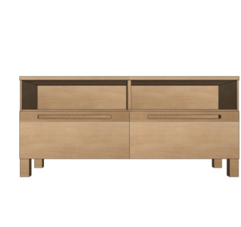 现代实木餐边柜su模型