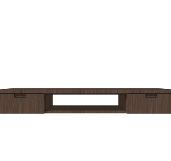 现代实木电视柜su模型