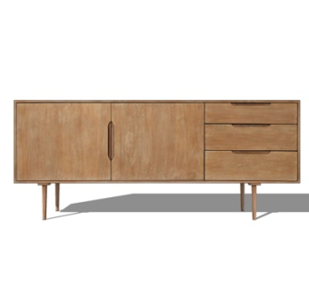 新中式实木边柜su模型