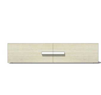 现代实木电视柜su模型