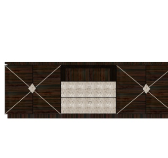 中式实木电视柜su模型