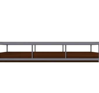 现代实木电视柜su模型