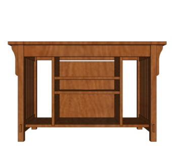 中式实木书桌su模型