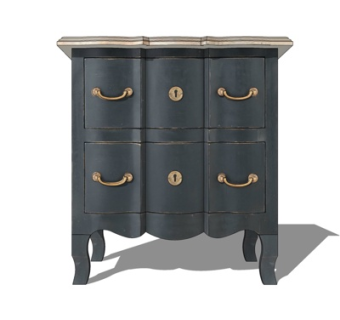 欧式实木床头柜su模型