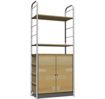 现代实木装饰柜su模型