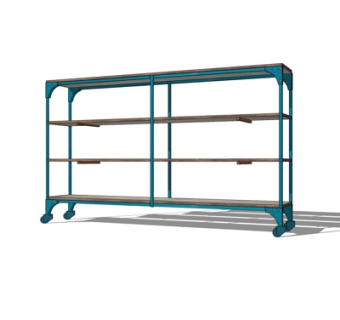 工业风铁艺装饰架su模型