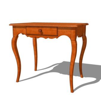 欧式实木端景台su模型