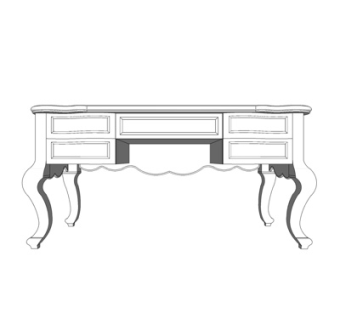 欧式实木边柜su模型