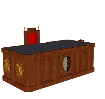 美式实木边柜su模型