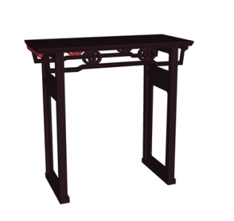 中式实木端景台su模型