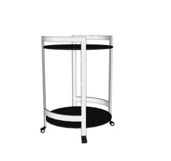 现代实木圆几su模型