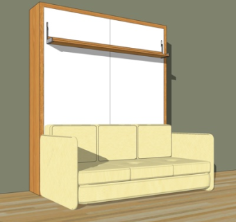 现代布艺多人沙发su模型