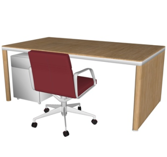 现代书桌su模型