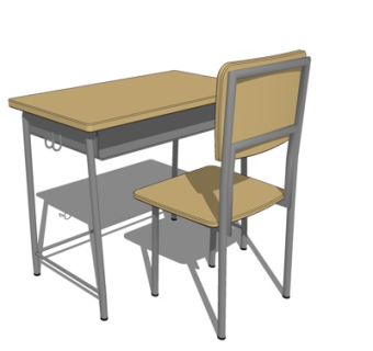 现代书桌su模型