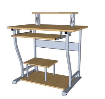 现代书桌su模型