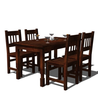 中式餐桌su模型