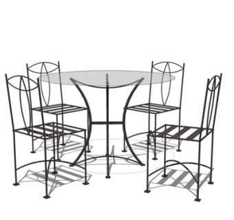 现代休闲桌椅su模型