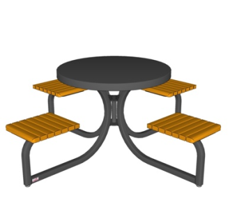 现代休闲桌椅su模型