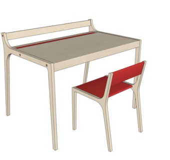 北欧书桌su模型