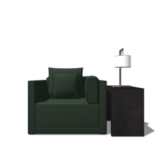 现代单人沙发su模型