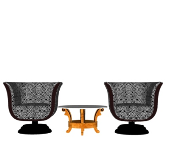 简欧休闲椅su模型