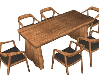 <em>新中式餐桌</em>椅su模型