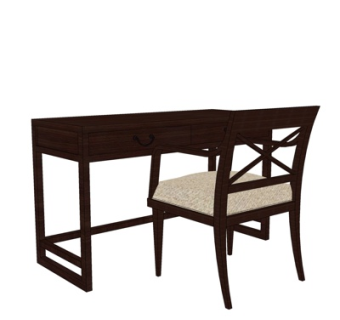 新中式书桌su模型