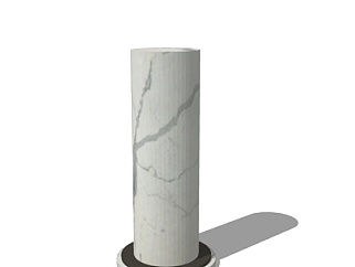 现代石柱圆柱su模型