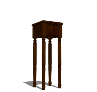 欧式实木端景台su模型