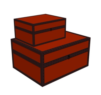 现代皮革储物箱su模型