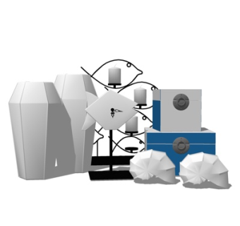 现代蜗牛烛台灯摆件su模型