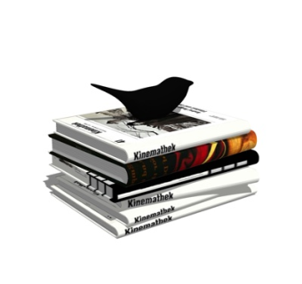 现代书籍小鸟摆件su模型