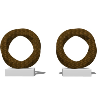 现代蛇皮摆件su模型