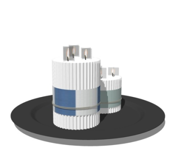 现代烛台灯摆件su模型
