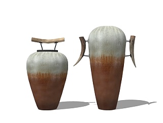 新中式陶瓷器皿su模型
