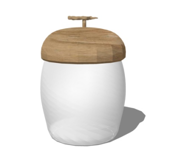 现代玻璃调料罐su模型