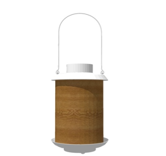 现代实木洗手台su模型