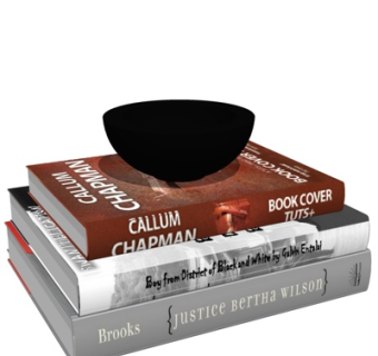 现代书籍饭碗摆件su模型