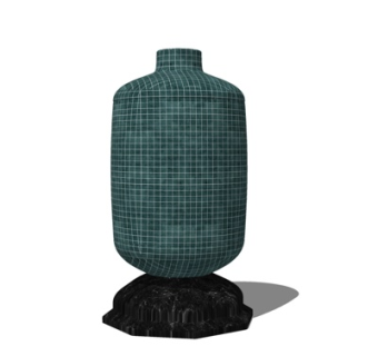 中式陶瓷罐su模型