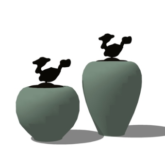 现代陶瓷器皿su模型