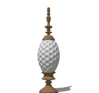 中式饰品摆件su模型