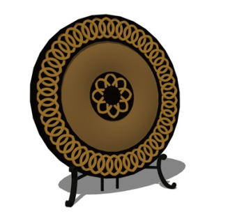 欧式金属摆件su模型