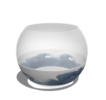 新中式玻璃罐摆件su模型