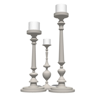 欧式烛台灯组合su模型