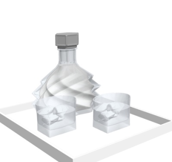 现代化妆品摆件su模型