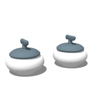 现代陶瓷罐组合su模型