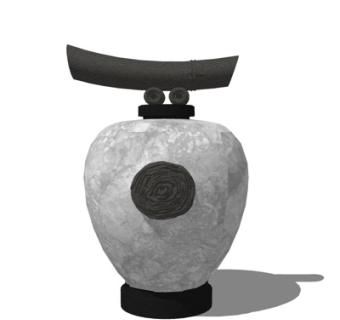 中式陶瓷器皿su模型