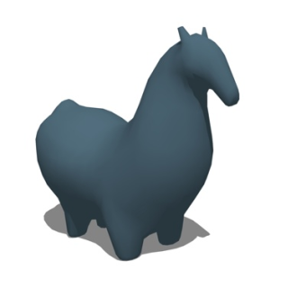 现代儿童羊驼玩具su模型