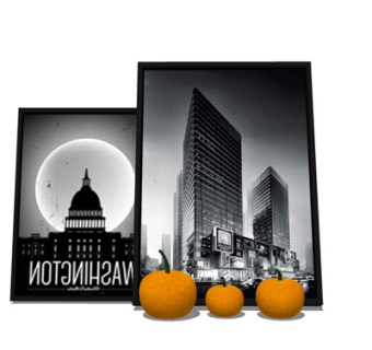 现代南瓜装饰画摆件su模型